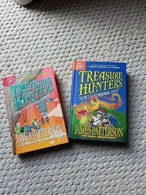 Two treasure hunt books by James Patterson for middle school readers